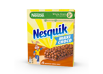 Nesquik Maxi Choco 6 barrette Confezione Nesquik Maxi Choco da 6 barrette