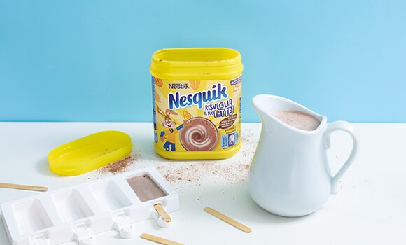 Step 2 ricetta ghiaccioli al nesquik