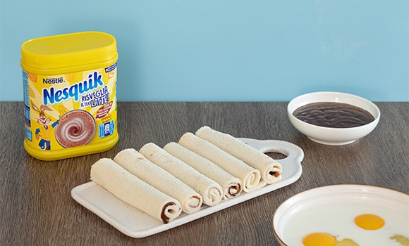 Creiamo i rotolini ripieni di Nesquik