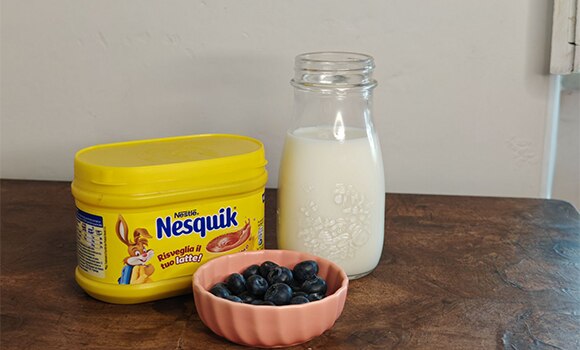 Step 1 Ricetta Blueberry Nesquik