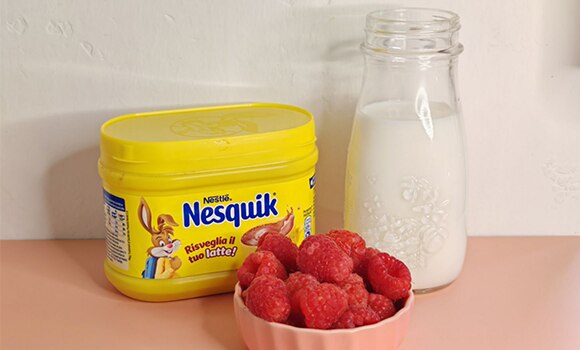 Step 1 ricetta Raspberry Nesquik